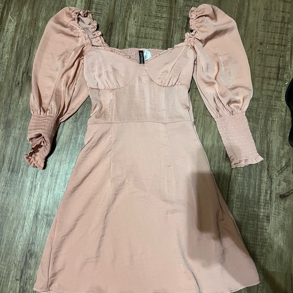 Pink Puff Sleeve Dress